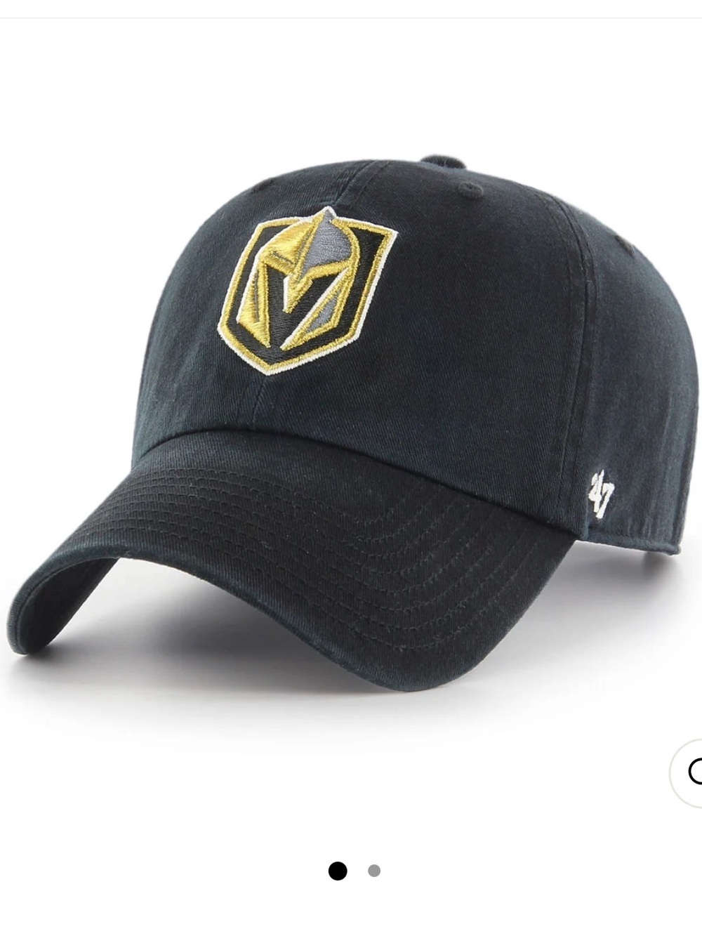 Vegas Golden Knights 
Fanatics Black Cap with Gold Shield Emblem